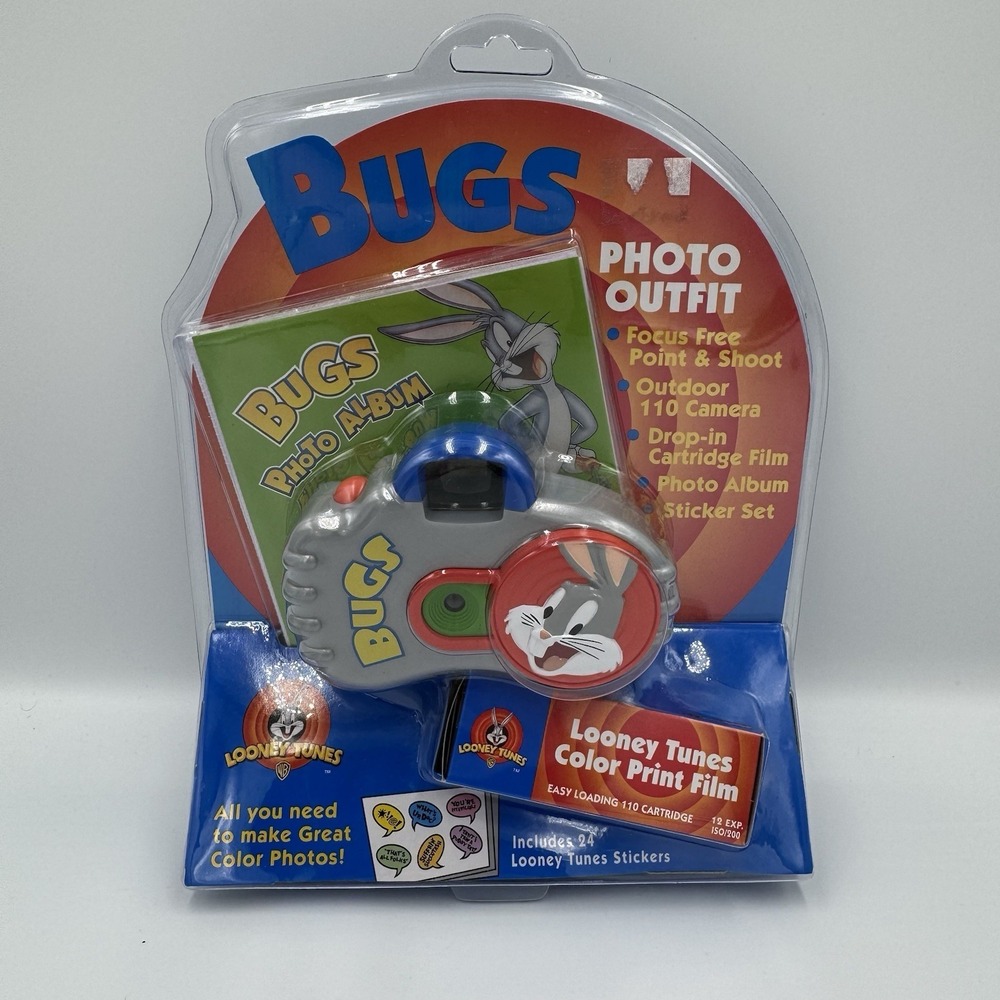 Bugs Bunny Looney Tunes Point & Shoot Camera Sealed Pack W Film & Album New 1998